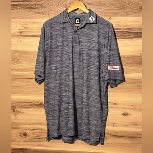 Footjoy marbled gray and black polo size L